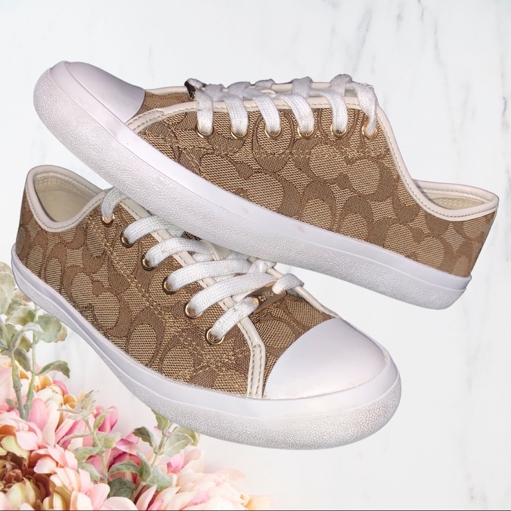 Coach Women’s Empire Signature Shoes Brown White